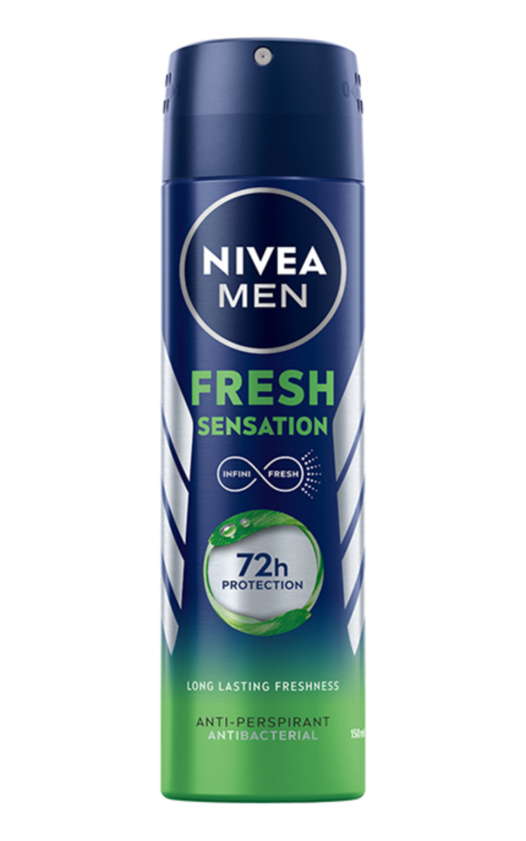 NIVEA MEN NIVEA MEN, FRESH SENSATION, purškiamas dezodorantas antiperspirantas vyrams, 150 ml 150 ml