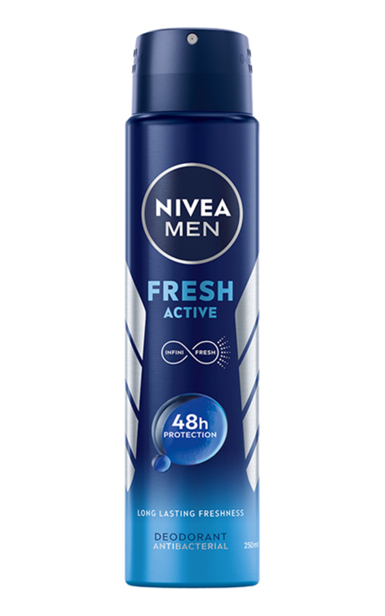 NIVEA MEN NIVEA MEN, FRESH ACTIVE, purškiamas dezodorantas antiperspirantas vyrams, 250 ml 250 ml