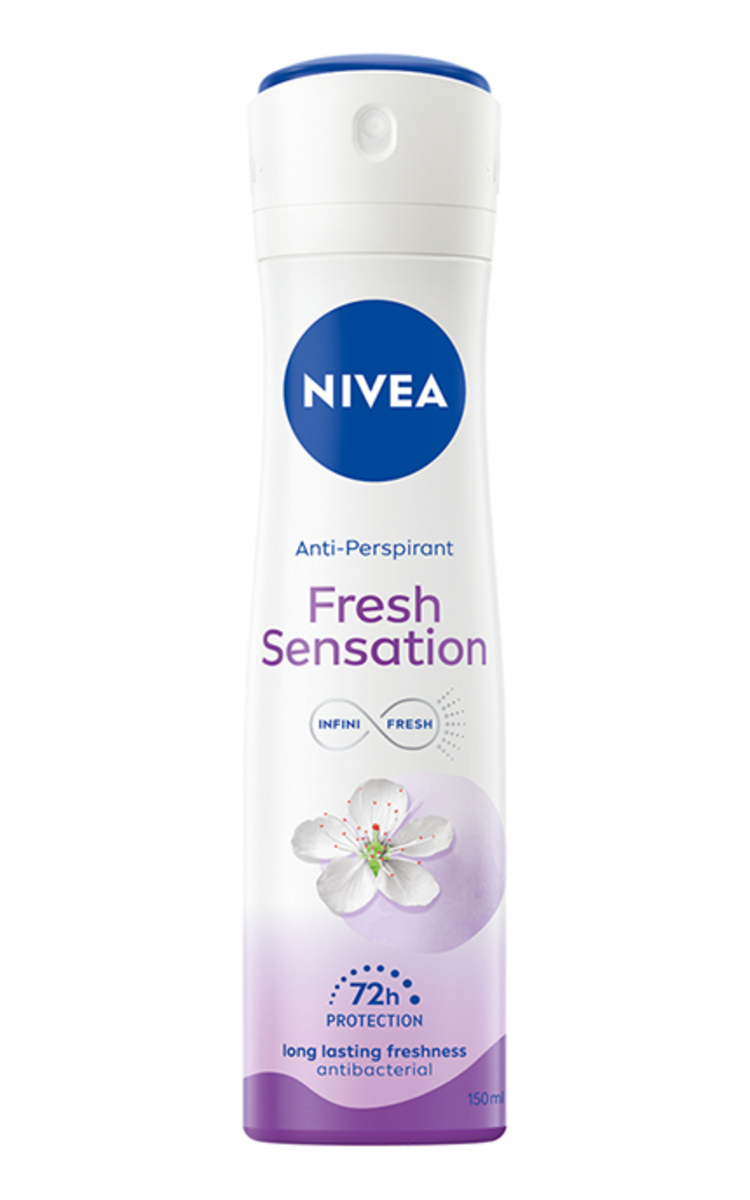 NIVEA NIVEA, FRESH SENSATION, purškiamas dezodorantas antiperspirantas moterims, 150 ml 150 ml