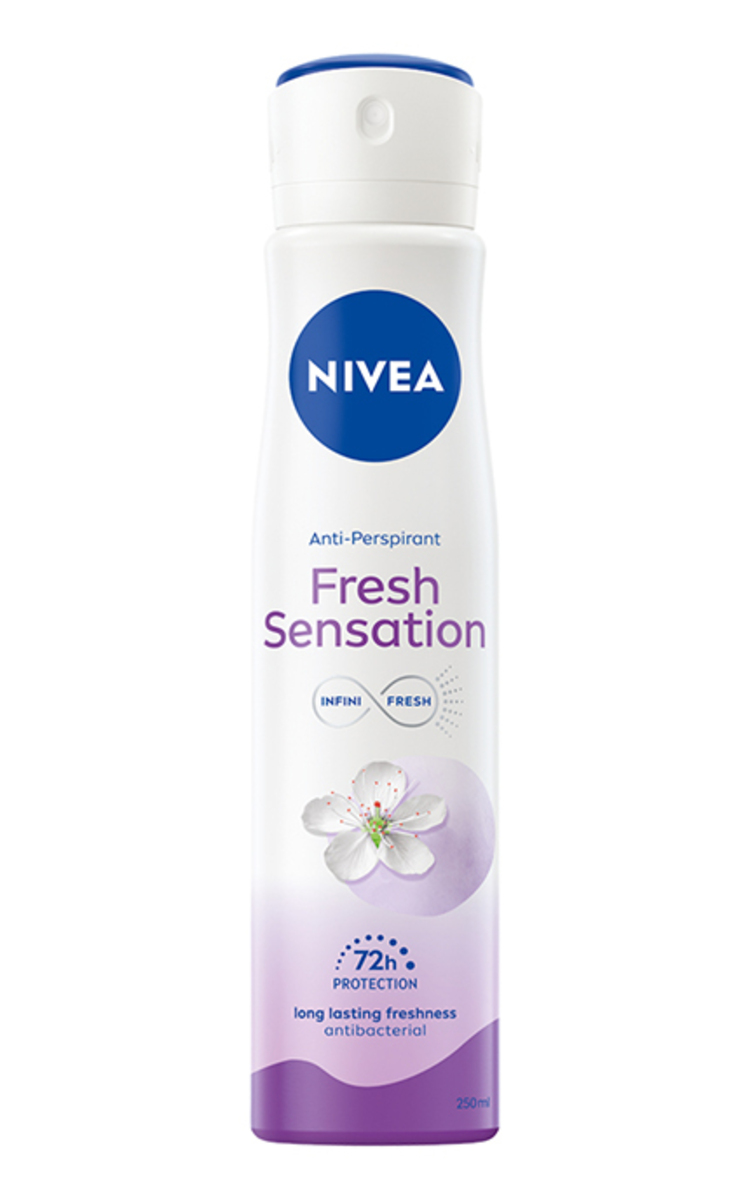 NIVEA NIVEA, FRESH SENSATION, purškiamas dezodorantas antiperspirantas moterims, 250 ml 250 ml