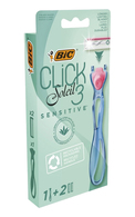 BIC, SOLEIL CLICK SENSITIVE, skustuvas, +2 galvutės