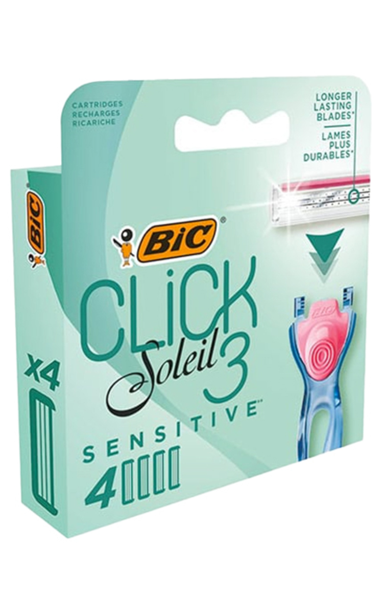 BIC BIC, CLICK3, keičiamos skutimosi galvutės, 4 vnt. 4 vnt.