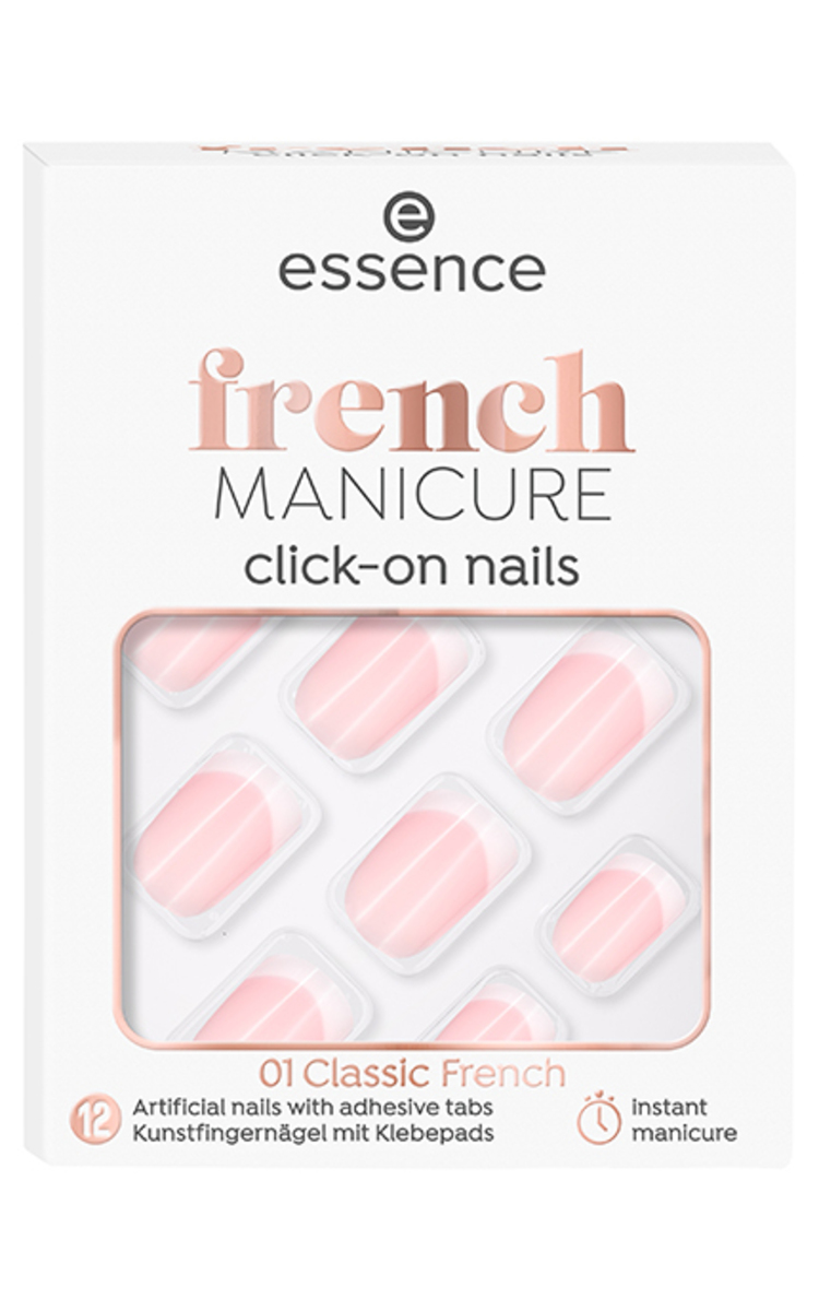 ESSENCE ESSENCE, FRENCH MANICURE, dirbtiniai nagai, 1 vnt 12 vnt.