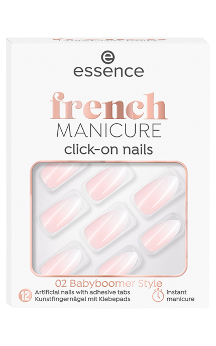 ESSENCE ESSENCE, FRENCH MANICURE, dirbtiniai nagai, 1 vnt 12 vnt.