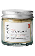 GRUUM, ALSKA YELLOW CLAY MASK, šveičiamoji molio kaukė veidui, 50 ml