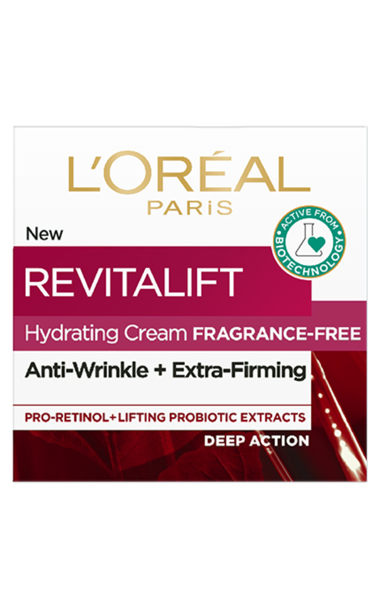 L'OREAL PARIS, REVITALIFT CLASSIC FRAGRANCE-FREE, kremas kasdieniniam naudojimui nuo raukšlių, be kvėpiklių, 50 ml