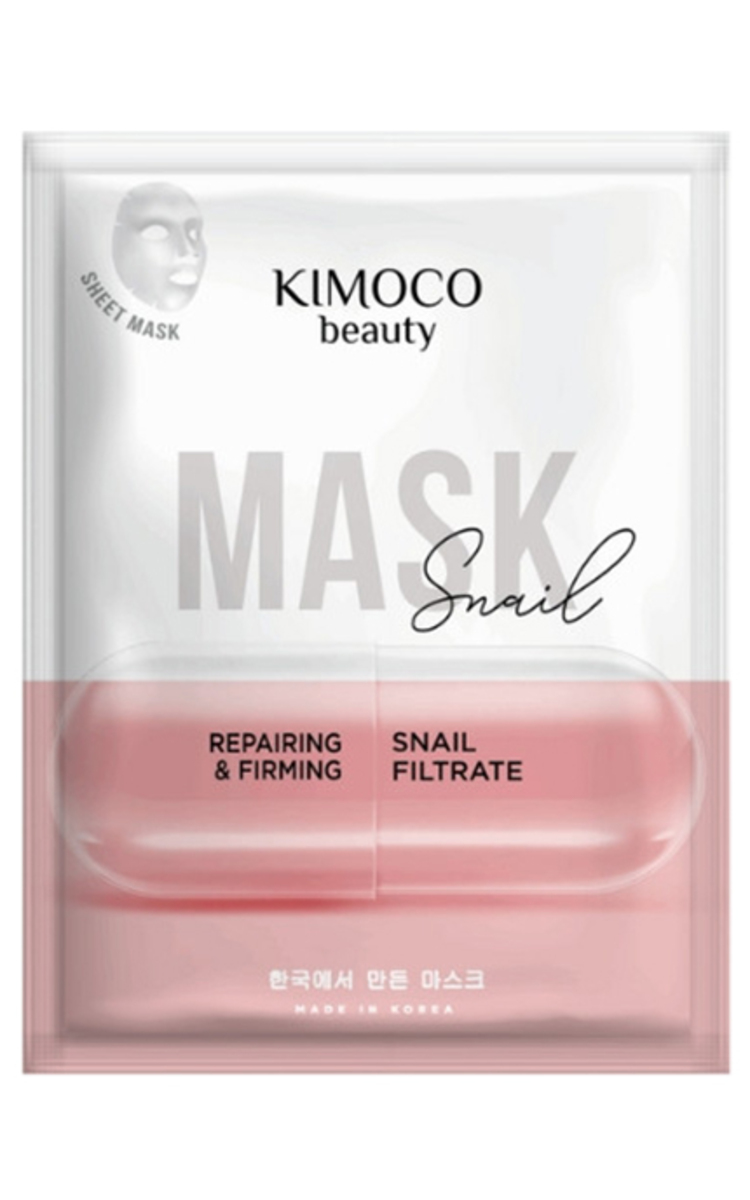 KIMOCO KIMOCO BEAUTY, SNAIL, veido kaukė su sraigių sekreto filtratu, 23 ml. 23 ml