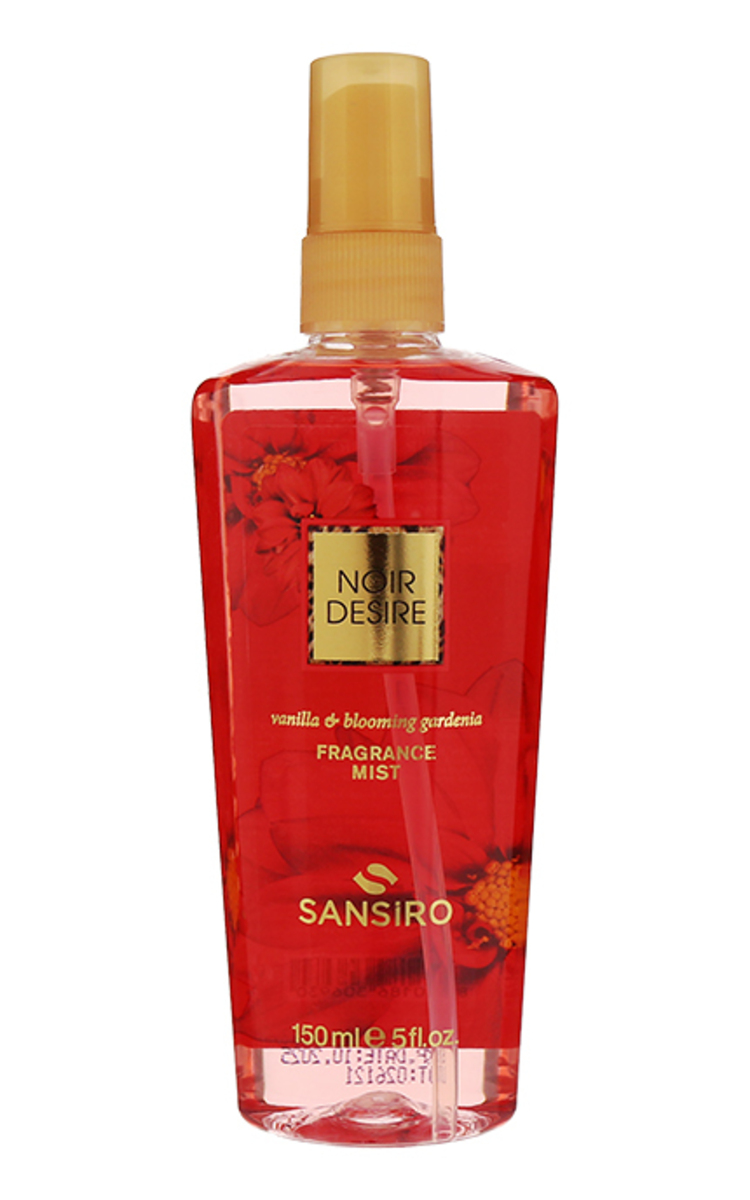 SANSIRO SANSIRO, NOIR DESIRE, vanilės ir žydinčių gardenijų kvapo aromatinė dulksna, 1 vnt. 150 ml