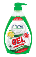 ELODERMA, DISH WASH GEL LIMONE, indų ploviklis su citrinos ir šalavijų ekstraktais, 1000 ml