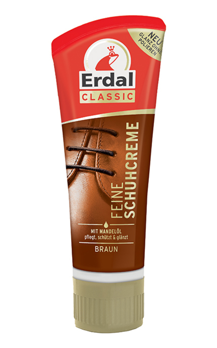 ERDAL ERDAL, FEINE TUBENCREME BRAUN, rudas avalynės kremas tūbelėje, 1 vnt. 75 ml