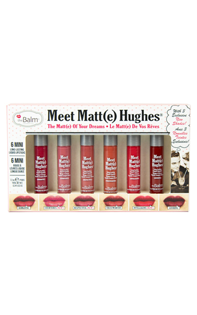 The Balm kosmetika THE BALM, MEET MATTE HUGHES MINI KIT, lūpų dažų rinkinys, 1 vnt. 6 vnt.