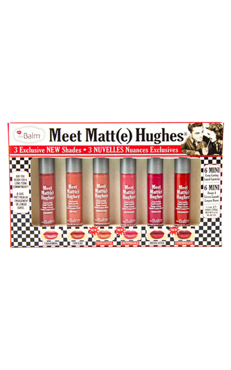 The Balm kosmetika THE BALM, MEET MATTE HUGHES MINI KIT, lūpų dažų rinkinys, 1 vnt. 6 vnt.