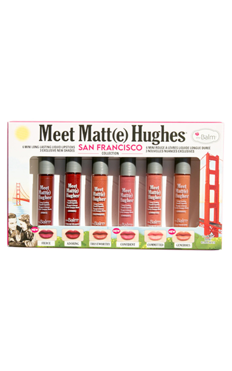 The Balm kosmetika THE BALM, MEET MATTE HUGHES MINI KIT, lūpų dažų rinkinys, 1 vnt. 6 vnt.