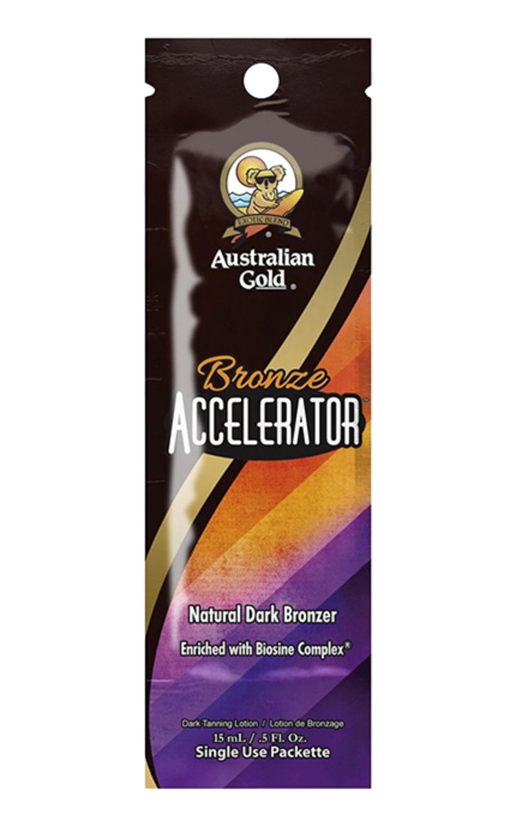 AUSTRALIAN GOLD AUSTRALIAN GOLD, BRONZE ACCELERATOR, kremas deginimuisi soliariume, 15 ml  15 ml