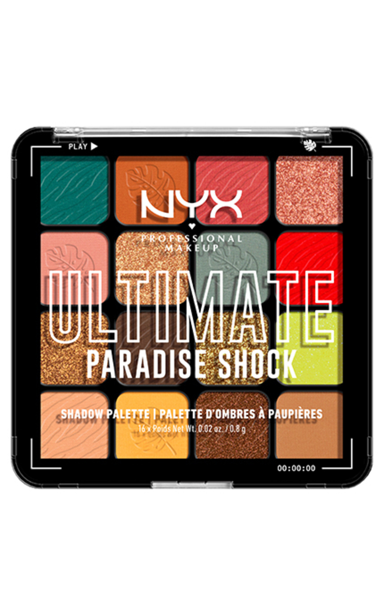 NYX PROFESSIONAL MAKEUP NYX PROFESSIONAL MAKEUP, PARADISE SHOCK, šešėlių paletė, 16 x 0,8 g 1 vnt.