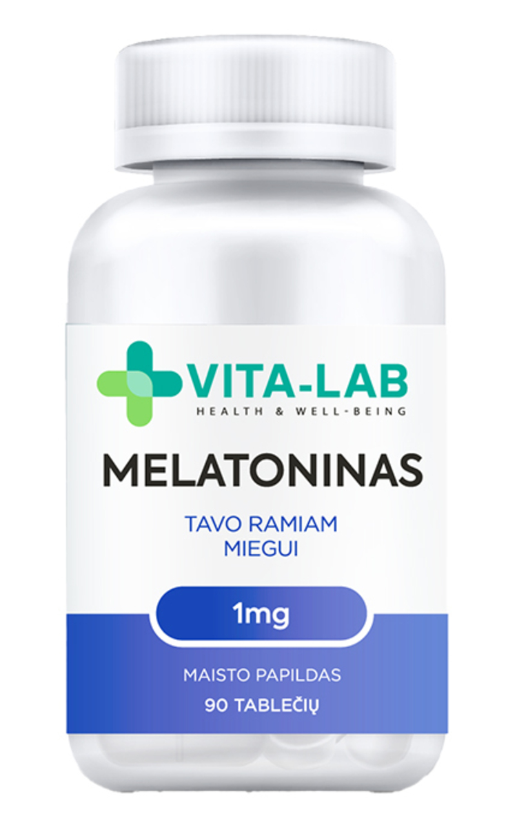 VITA-LAB VITA-LAB, melatoninas 1 mg, 90 tablečių 90 vnt.