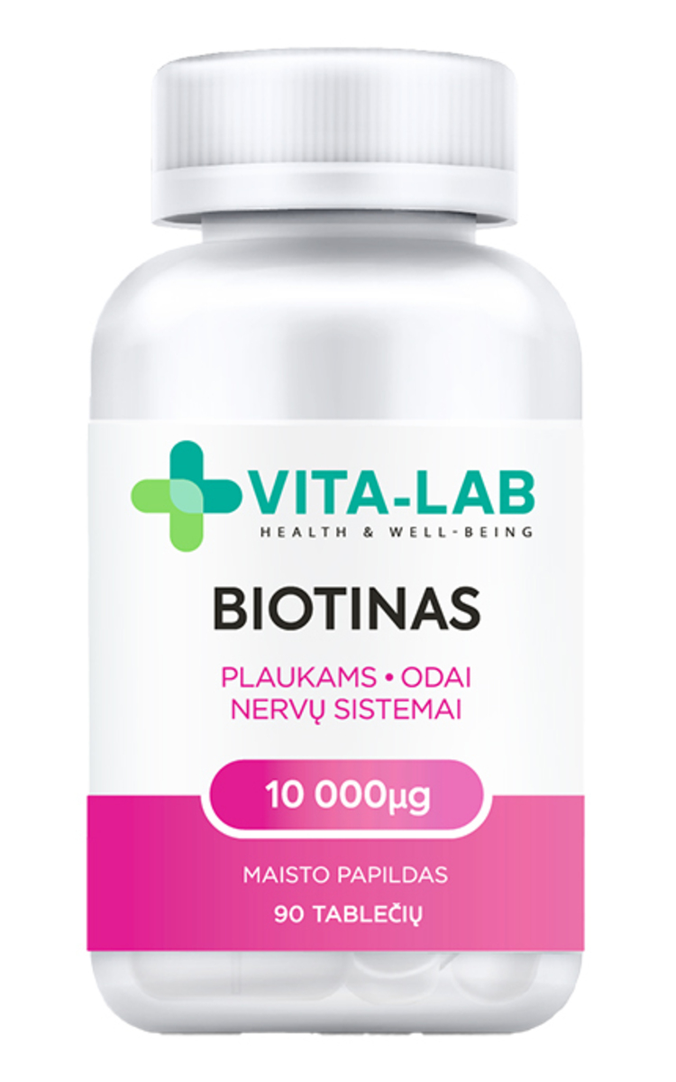 VITA-LAB VITA-LAB, biotinas 10000, 90 tablečių 90 vnt.