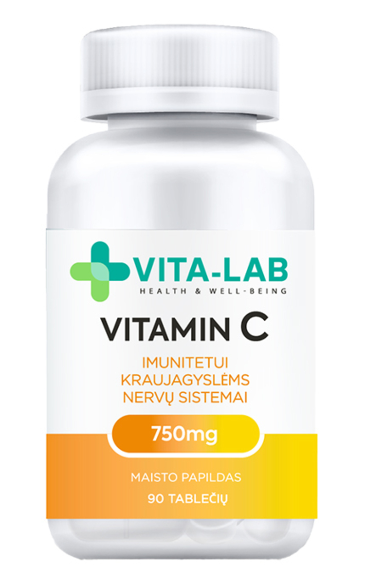 VITA-LAB VITA-LAB, vitaminas C 750 mg, 90 tablečių 90 vnt.