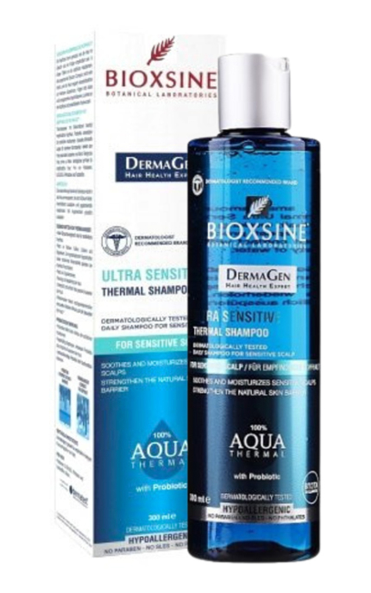 BIOXSINE BIOXSINE, AQUA THERMAL, SENSITIVE, šampūnas jautriai galvos odai, 300 ml. 300 ml