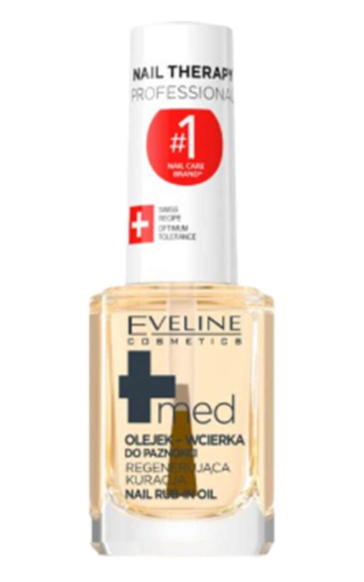 EVELINE EVELINE, Nail therapy professional, įtrinamas regeneruojamasis nagų aliejus MED+, 12 ml. 12 ml