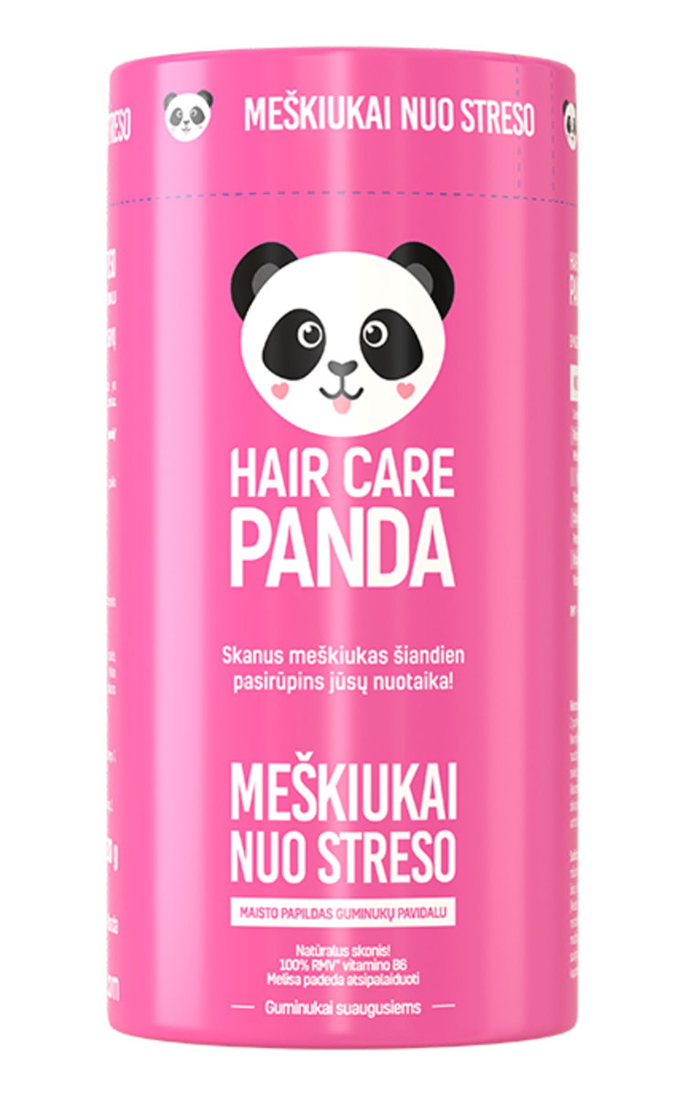 HAIR CARE PANDA HAIR CARE PANDA, meškiukai nuo streso, 60 vnt. 60 vnt.