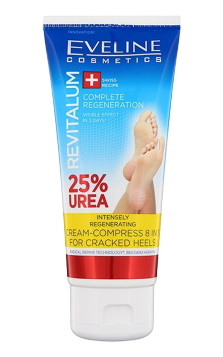 EVELINE EVELINE, REVITALUM, intensyviai regeneruojantis pėdų kremas-kompresas 8 IN 1/ 25% UREA, 75 ml 75 ml