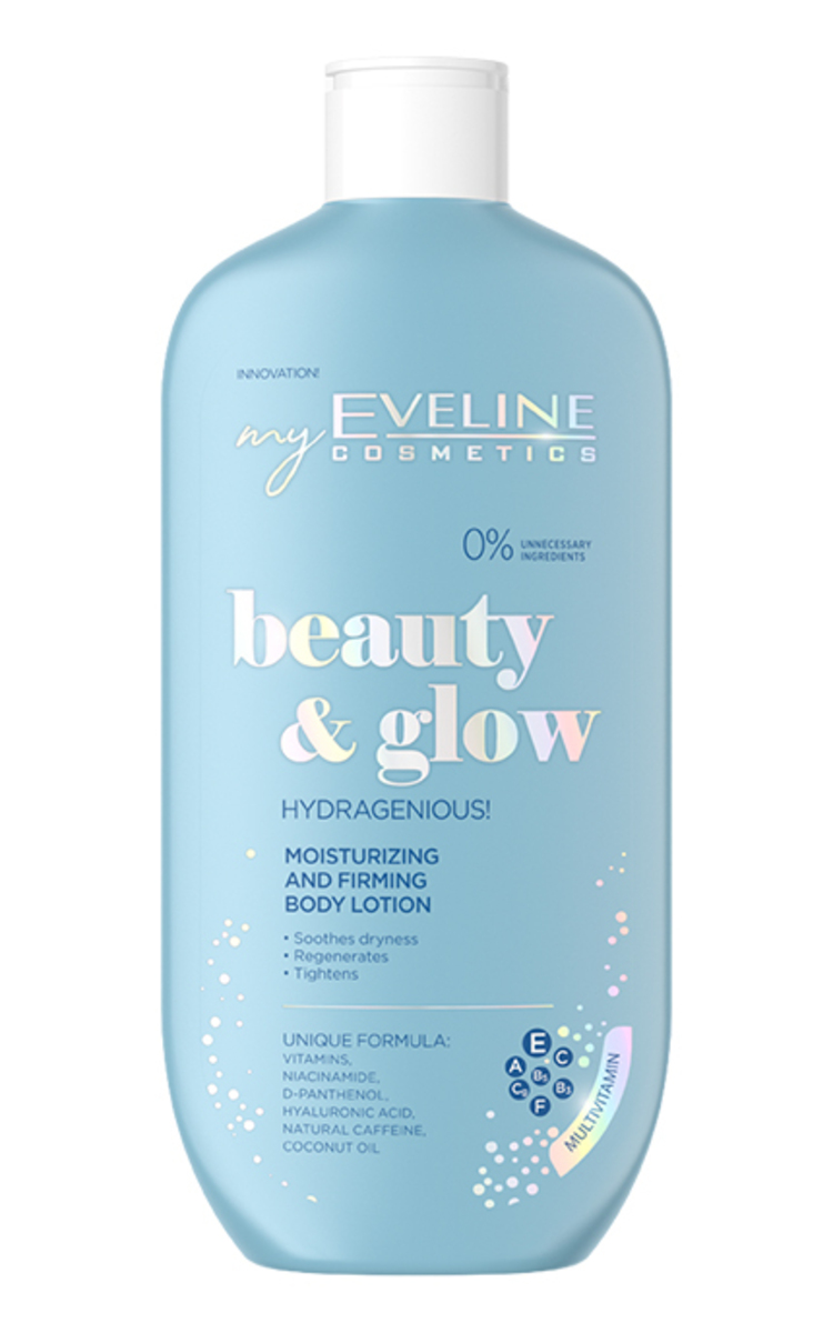 EVELINE EVELINE, BEAUTY & GLOW, drėkinamasis-stangrinamasis kūno losjonas, 350 ml 350 ml