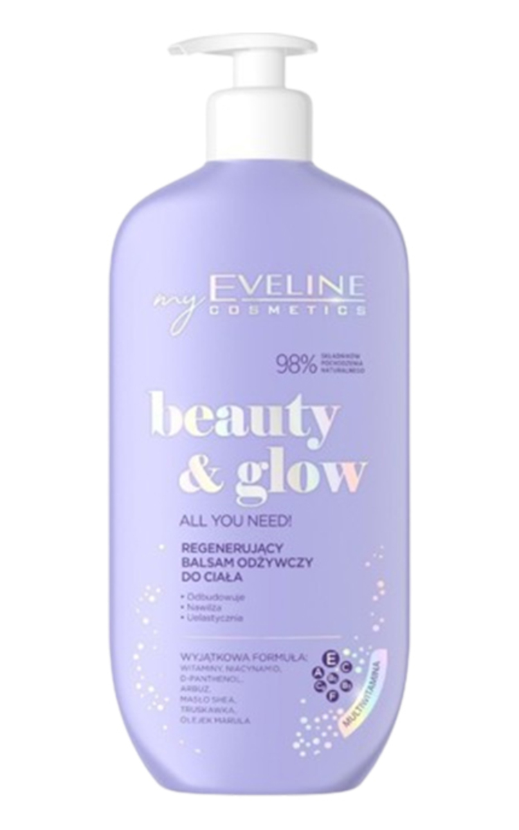 EVELINE EVELINE, BEAUTY & GLOW, regeneruojamasis-maitinamasis kūno losjonas, 350 ml 350 ml