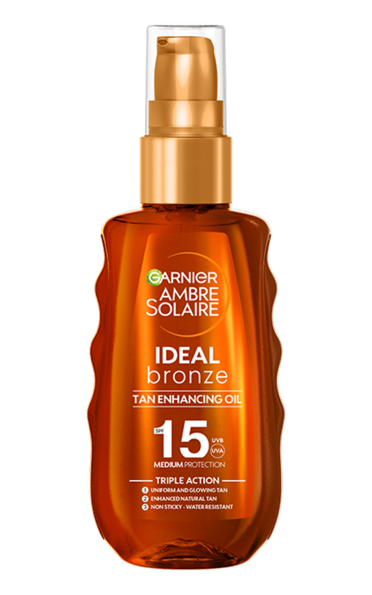 GARNIER GARNIER, AMBRE SOLAIRE, įdegį skatinantis aliejus SPF15, 150 ml 150 ml