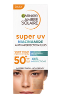 GARNIER, AMBRE SOLAIRE SUPER UV NIACINAMIDE, kasdieninis fluidas su niacinamidu nuo pigmentinių dėmių SPF50+, 40 ml