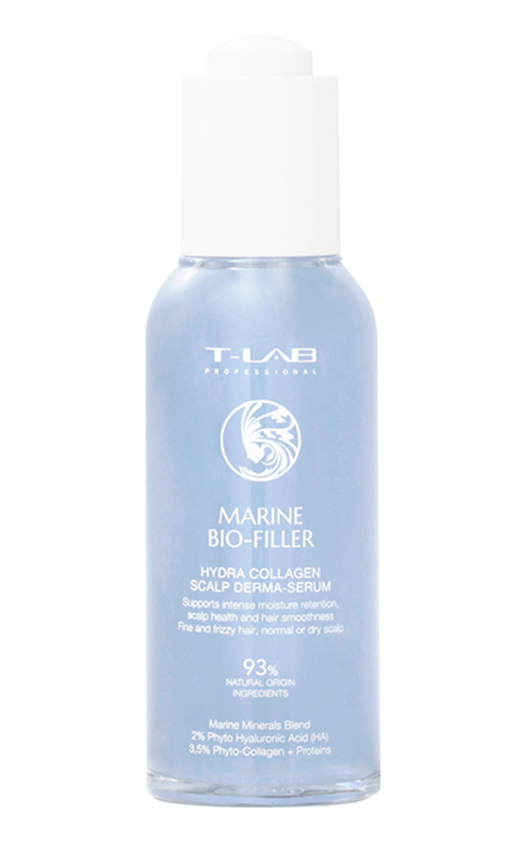 T-LAB PROFESSIONAL T-LAB PROFESSIONAL, MARINE BIO-FILLER, galvos odai skirtas serumas su hidrolizuotu kolagenu, 60 ml 60 ml