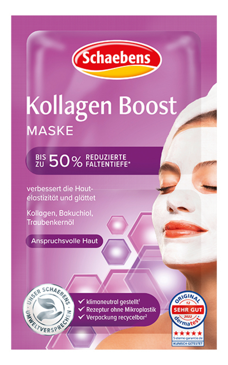 SCHAEBENS SCHAEBENS, KOLLAGEN BOOST, veido kaukė su kolagenu, 2 x 5 ml 1 vnt.