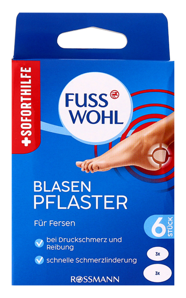 FUSSWOHL FUSS WOHL, nuospaudų pleistrai, 6 vnt. 6 vnt.