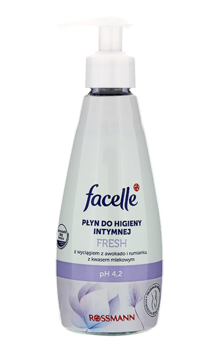 FACELLE FACELLE, FRESH, intymios higienos prausiklis su avokadų ir ramunėlių ekstraktais bei pieno rūgštimi, pH 4,2, 300 ml. 300 ml