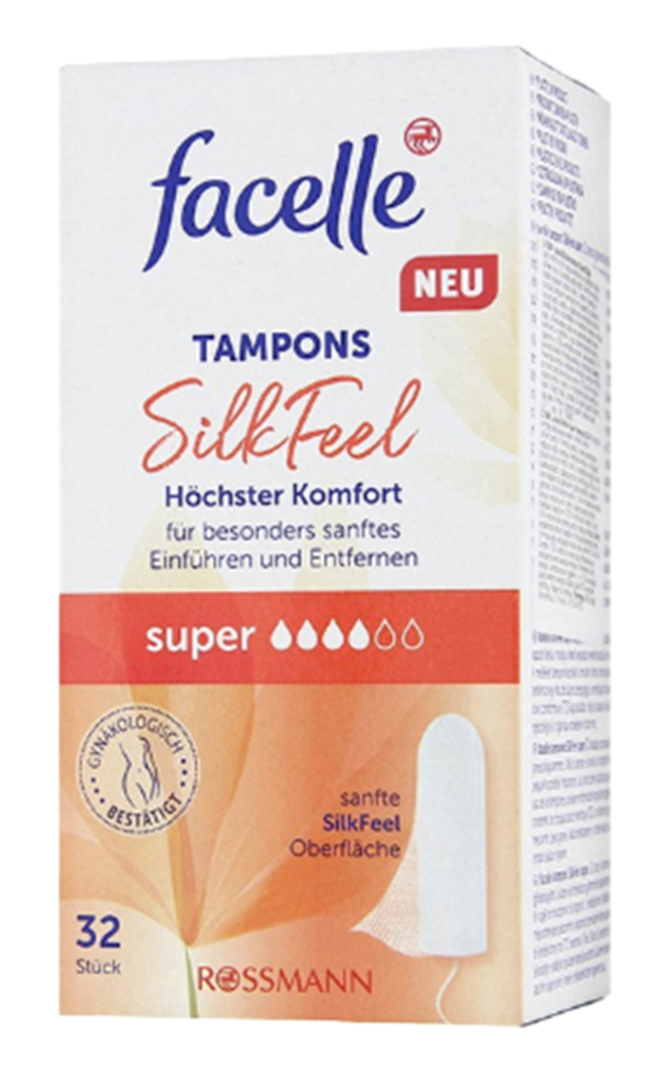 FACELLE FACELLE, SILKFEEL, SUPER, tamponai, 32 vnt. 32 vnt.