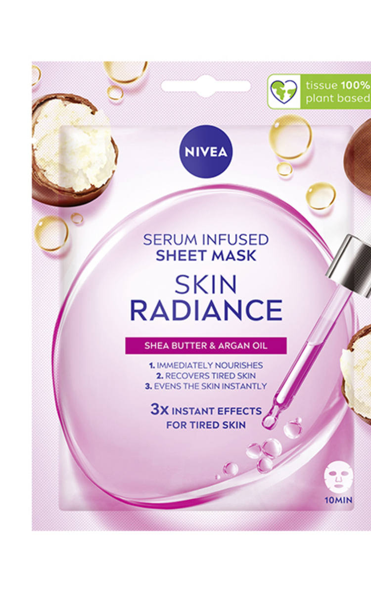 NIVEA NIVEA, SKIN RADIANCE, lakštinė veido kaukė, 1 vnt. 1 vnt.