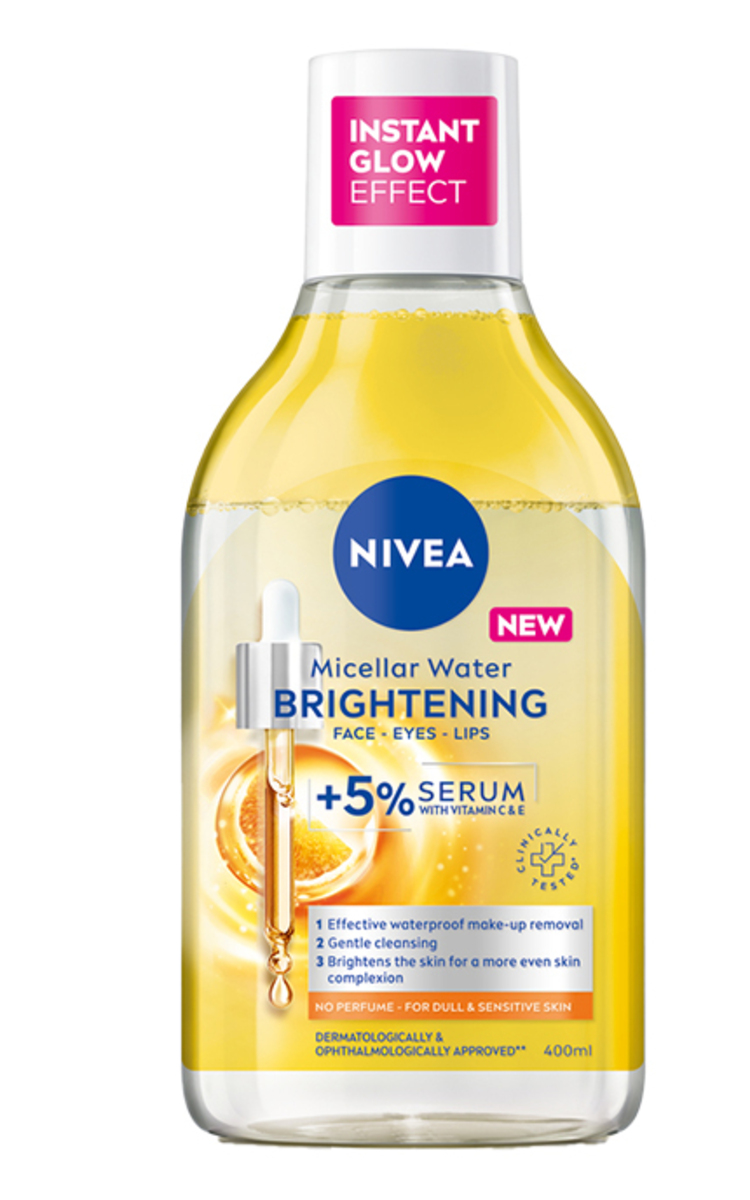 NIVEA NIVEA, SKIN GLOW, skaistinamasis micelinis vanduo su 5% serumo, 400 ml 400 ml