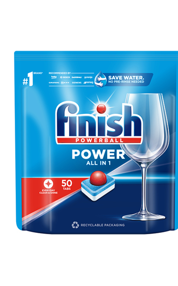 FINISH FINISH, POWERBALL POWER ALL IN 1, indaplovių tabletės, 50 vnt. 50 vnt.