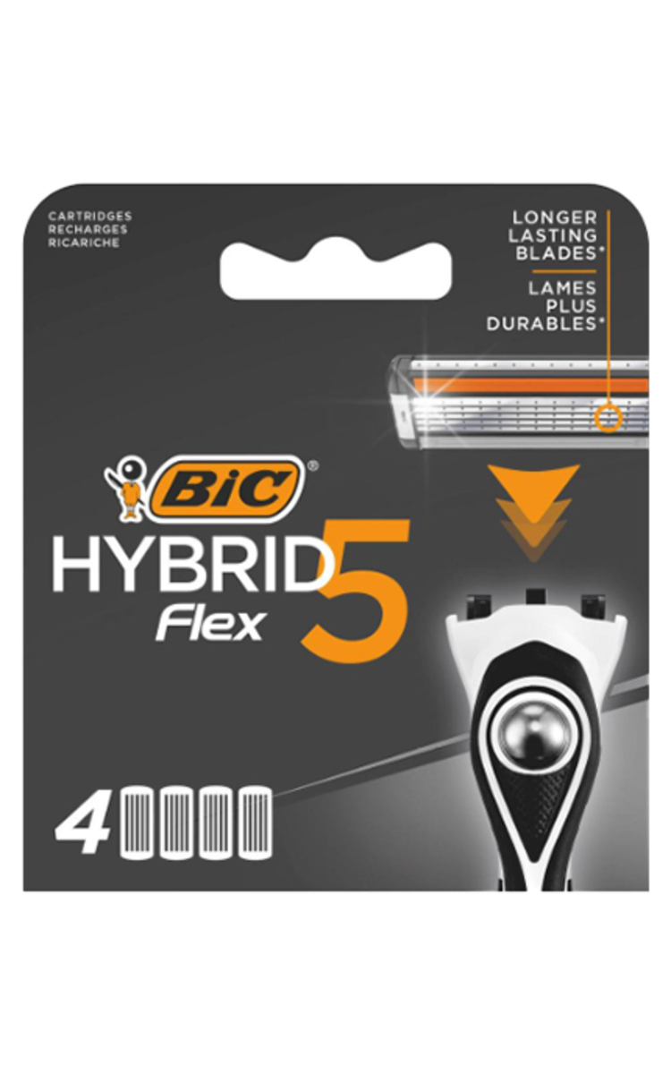 BIC BIC, FLEX5 HYBRID B4, skustuvo galvutės, 4 vnt. 4 vnt.