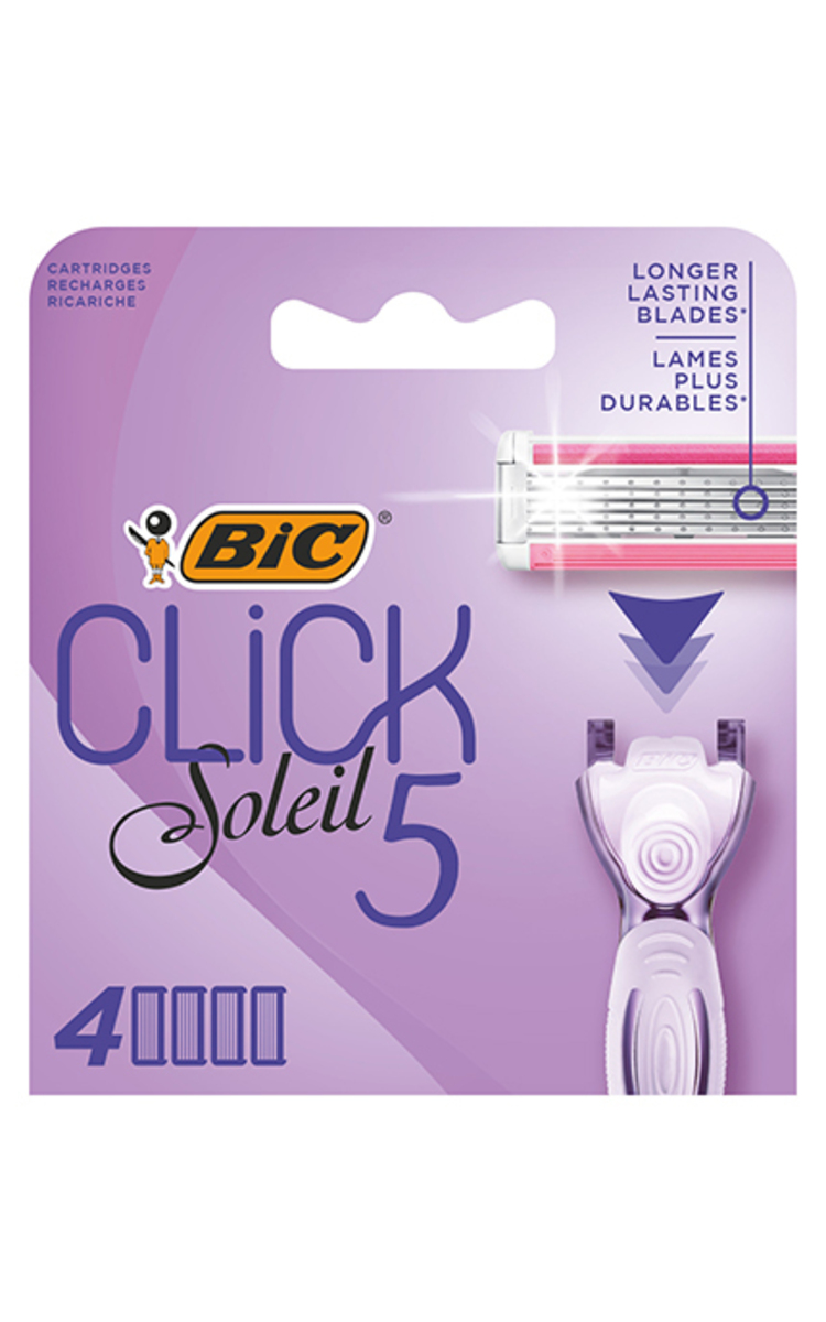 BIC BIC, SOLEIL CLICK 5, skustuvo galvutės, 4 vnt. 4 vnt.