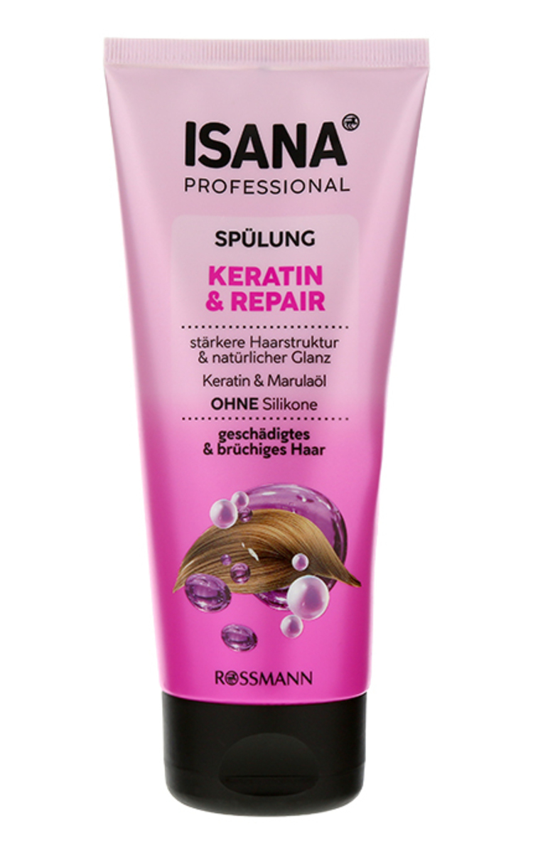 ISANA ISANA, PROFESSIONAL KERATIN & REPAIR, kondicionierius silpniems plaukams, 200 ml. 200 ml