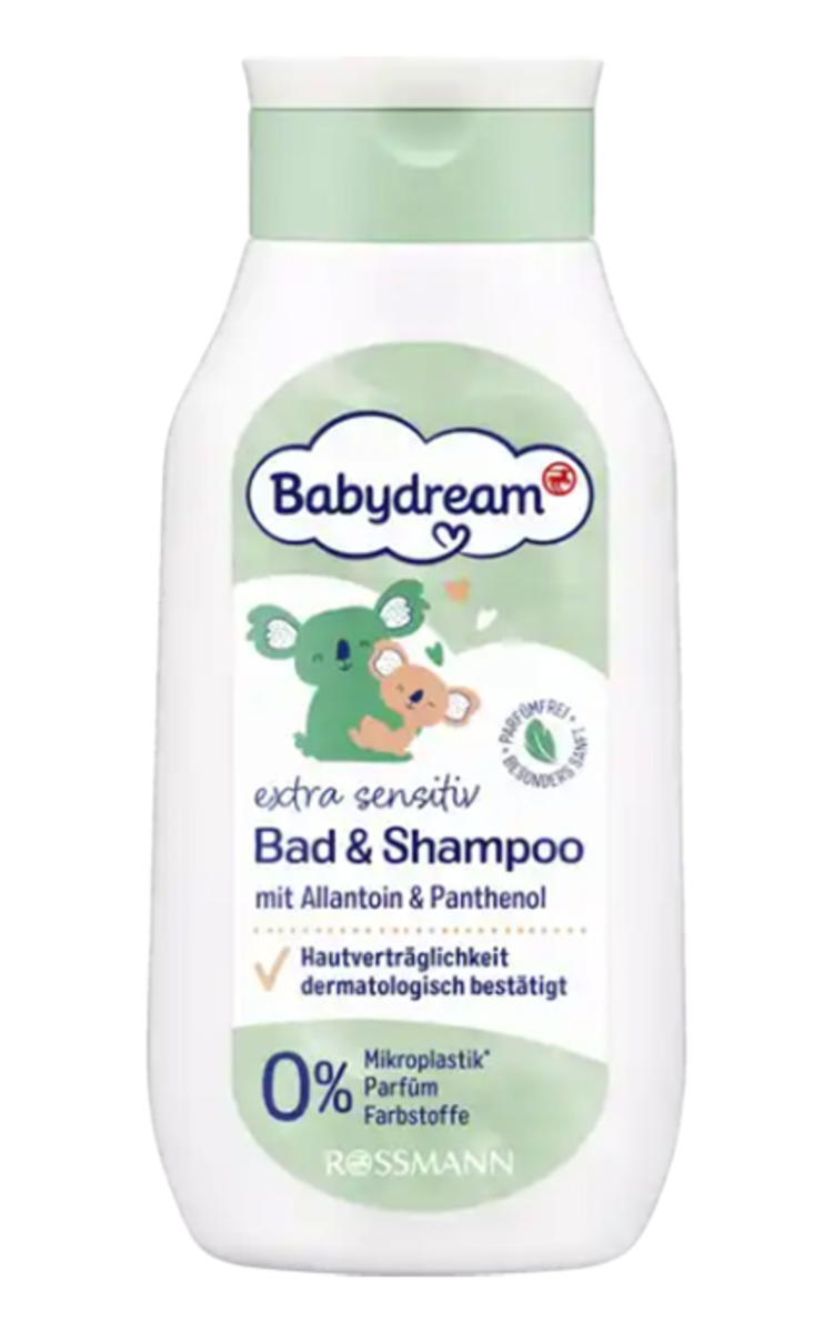 BABY DREAM BABY DREAM, EXTRA SENSITIV, prausiklis ir šampūnas su alantoinu ir pantenoliu, 250 ml. 250 ml