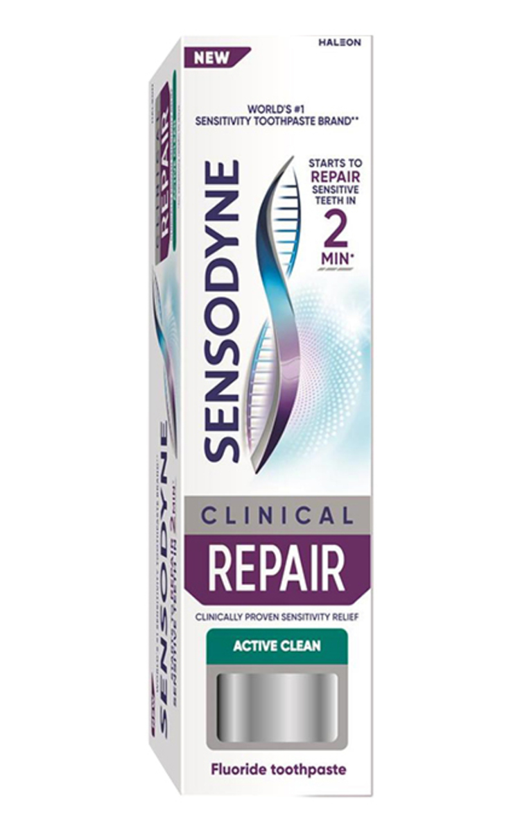 SENSODYNE SENSODYNE, CLINICAL REPAIR ACTIVE CLEAN, dantų pasta, 75 ml. 75 ml