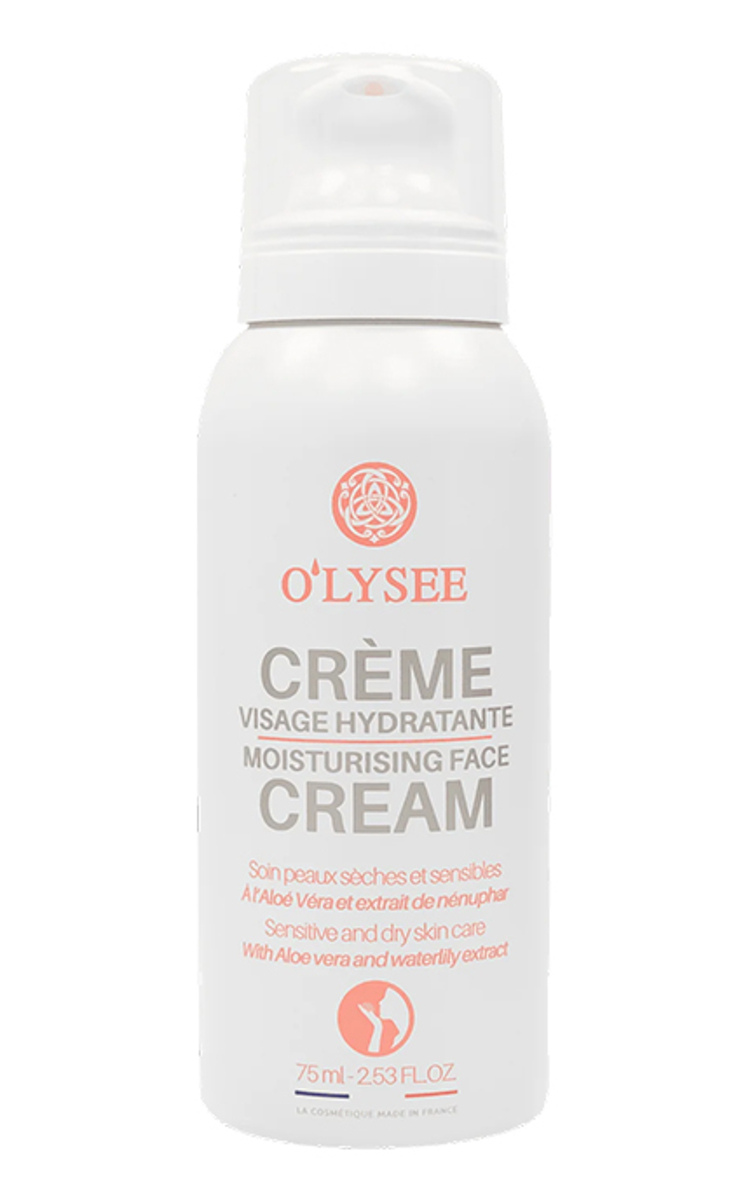 O'LYSÉE, MOISTURIZING FACE CREAM FOR DRY AND SENSITIVE SKIN, drėkinamasis veido kremas sausai ir jautriai odai, 75 ml.