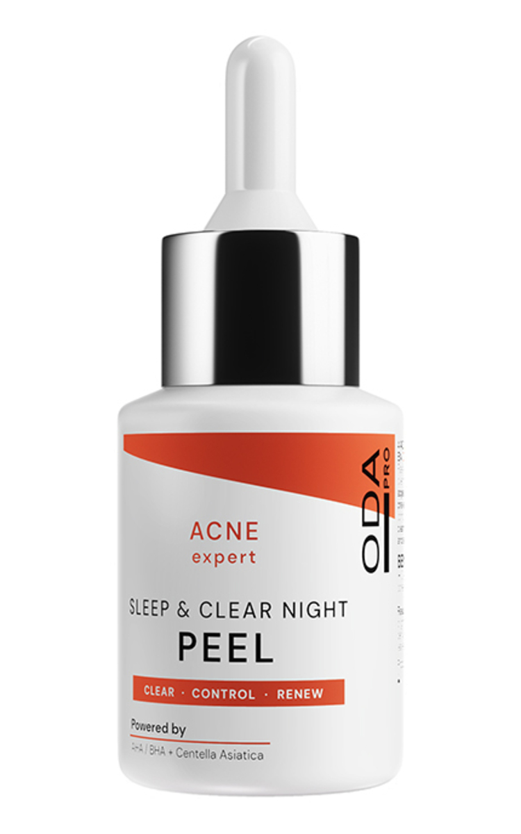 ODA kosmetika ODA PRO, ACNE EXPERT, 4 rūgščių naktinis pilingas spuoguotai odai, 30 ml.  30 ml