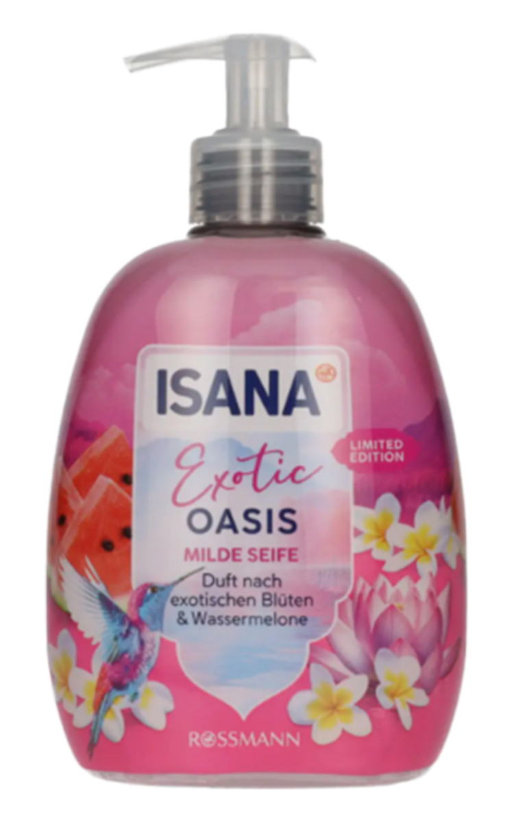 ISANA ISANA, EXOTIC OASIS, egzotiškų gėlių ir arbūzų aromato skystas muilas, 500 ml. 500 ml