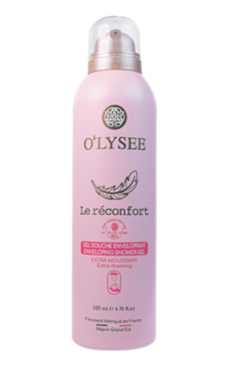 O'LYSÉE, GEL DOUCHE EXTRA-MOUSSANT LE RÉCONFORT, dušo putos, 200 ml.