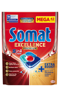 SOMAT, EXCELLENCE PREMIUM 5IN1, indaplovių kapsulės, 42 vnt.