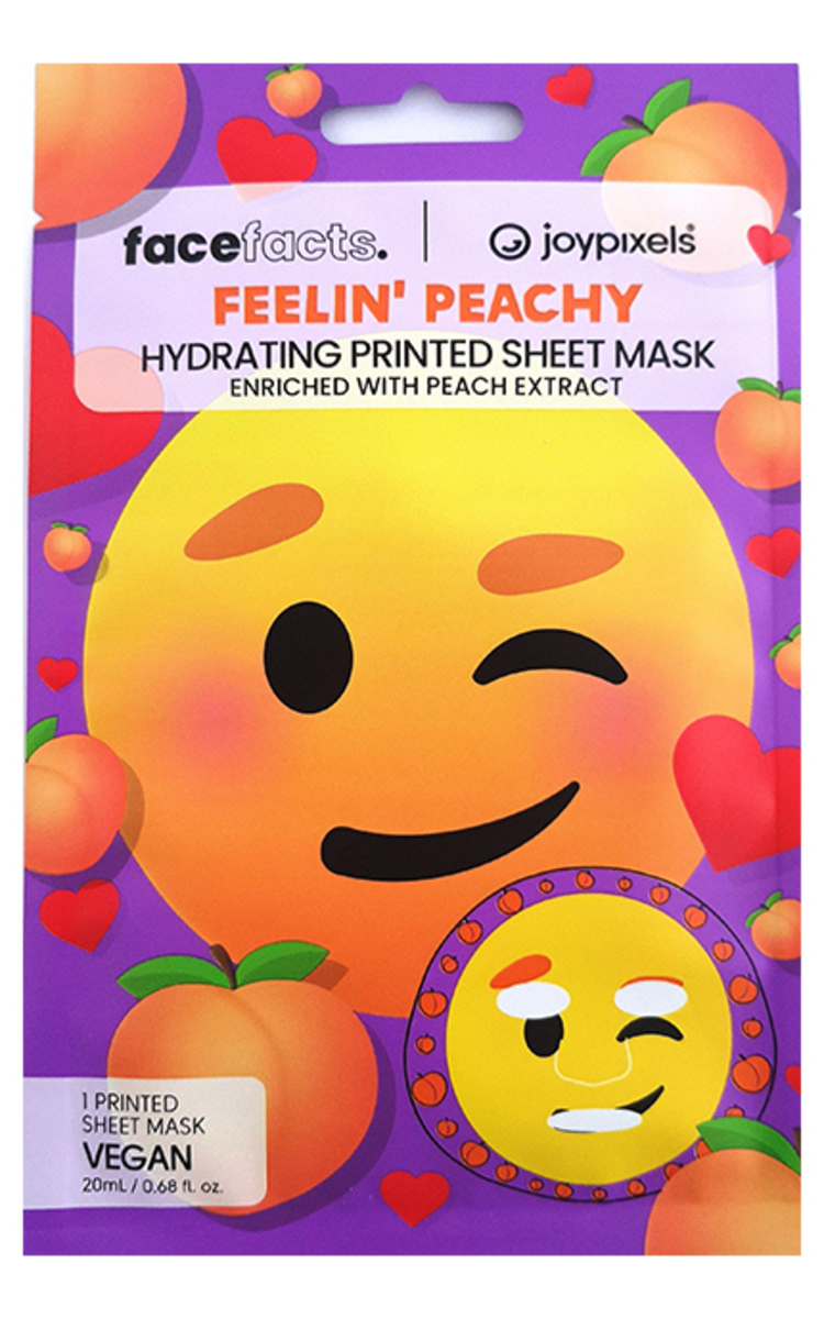 FACE FACTS, FEELIN PEACHY, drėkinanti veido kaukė, 1 vnt.