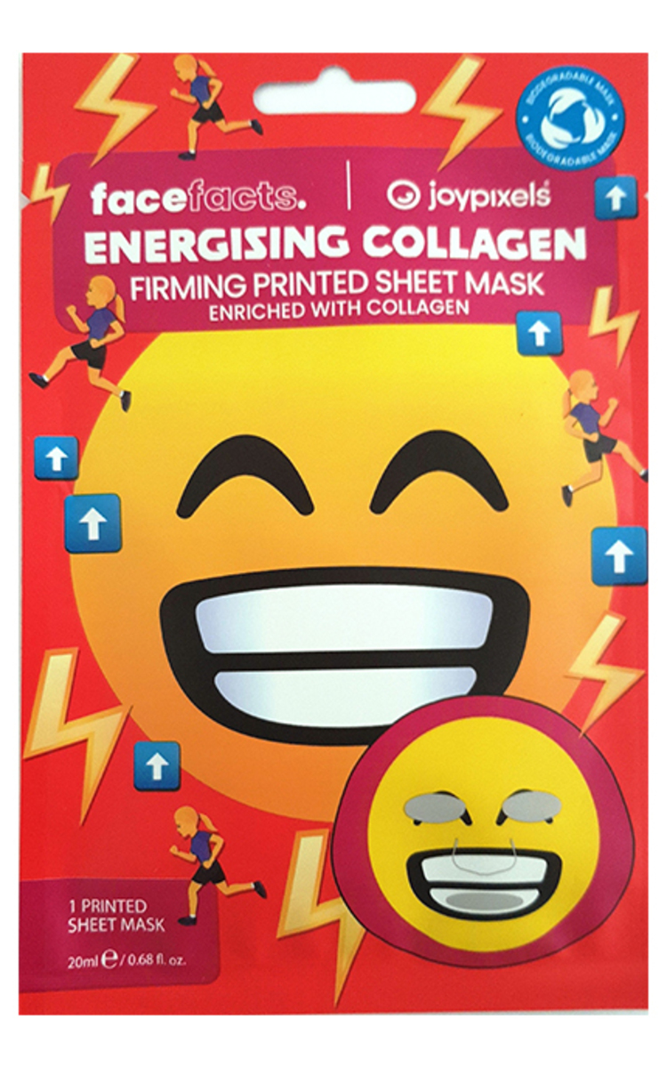 FACE FACTS, ENERGISING COLLAGEN, lakštinė veido kaukė, 1 vnt. 